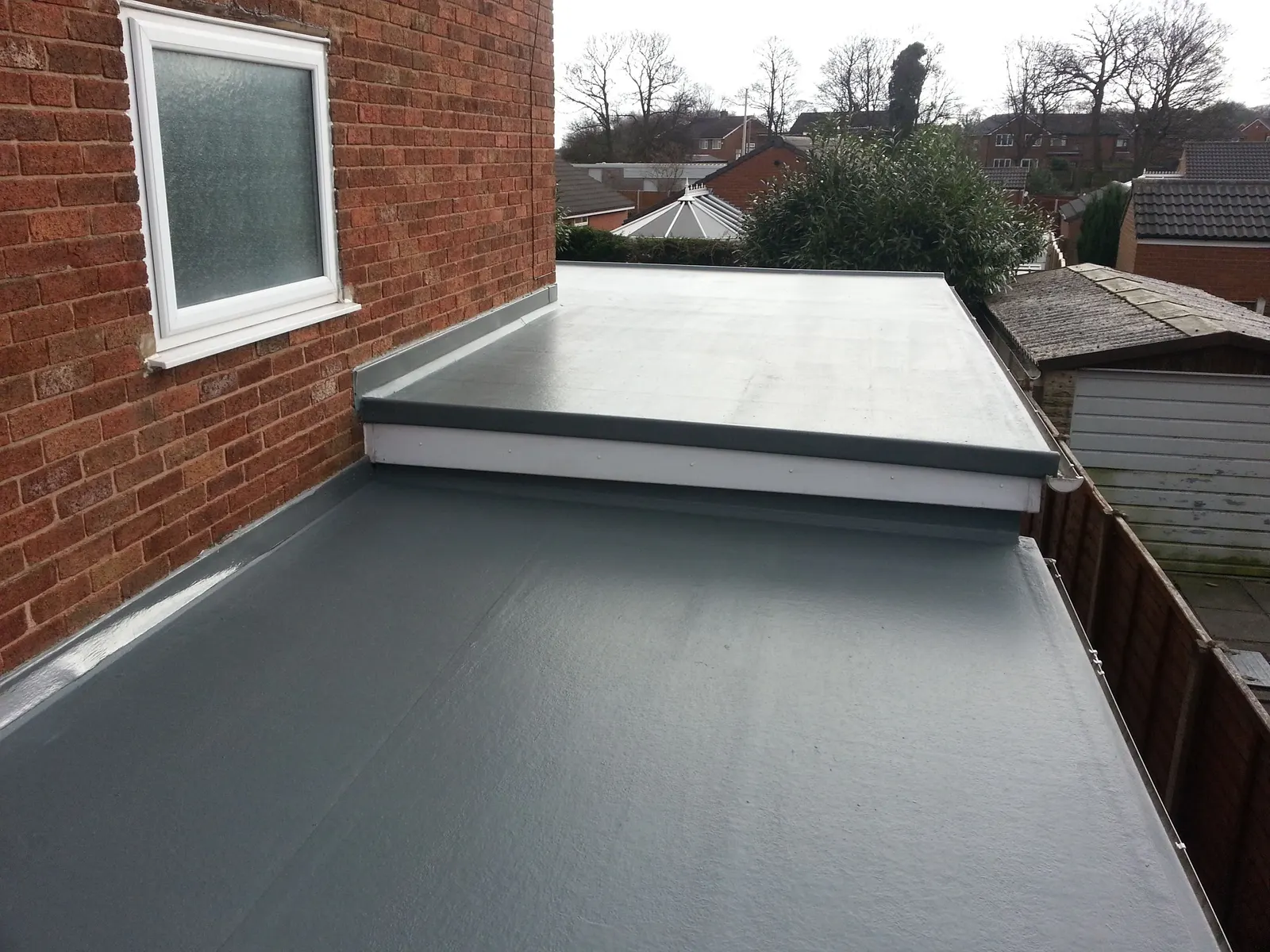 New flat roof on a single storey extension