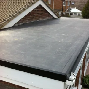 Finished grey flat roof