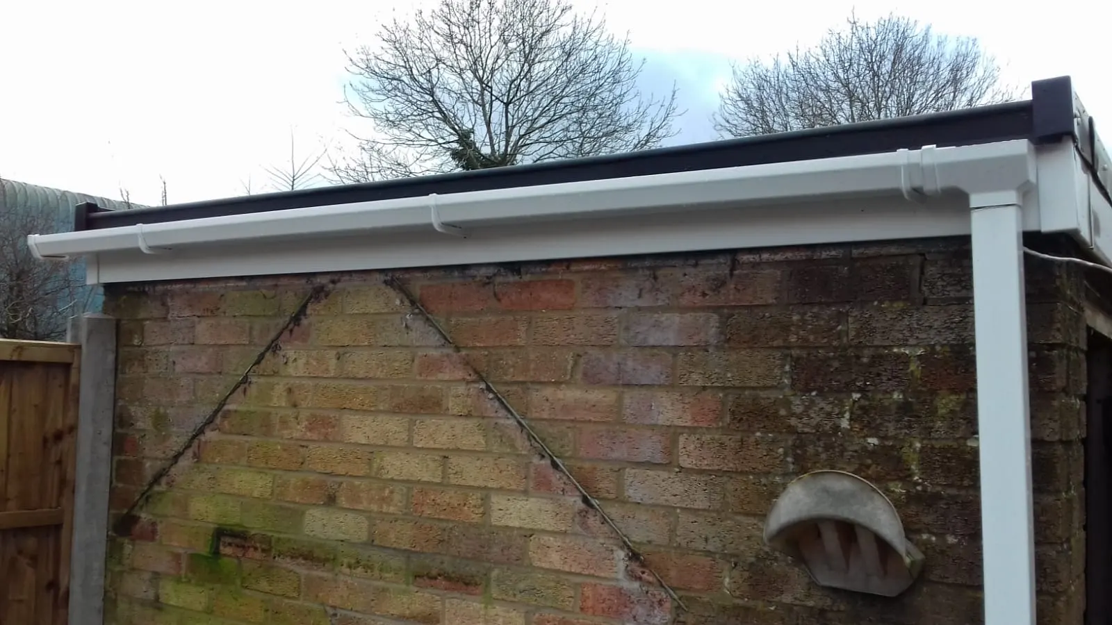 New white fascia and guttering